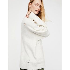 Free People Ripped and Torn Cashmere Sweater